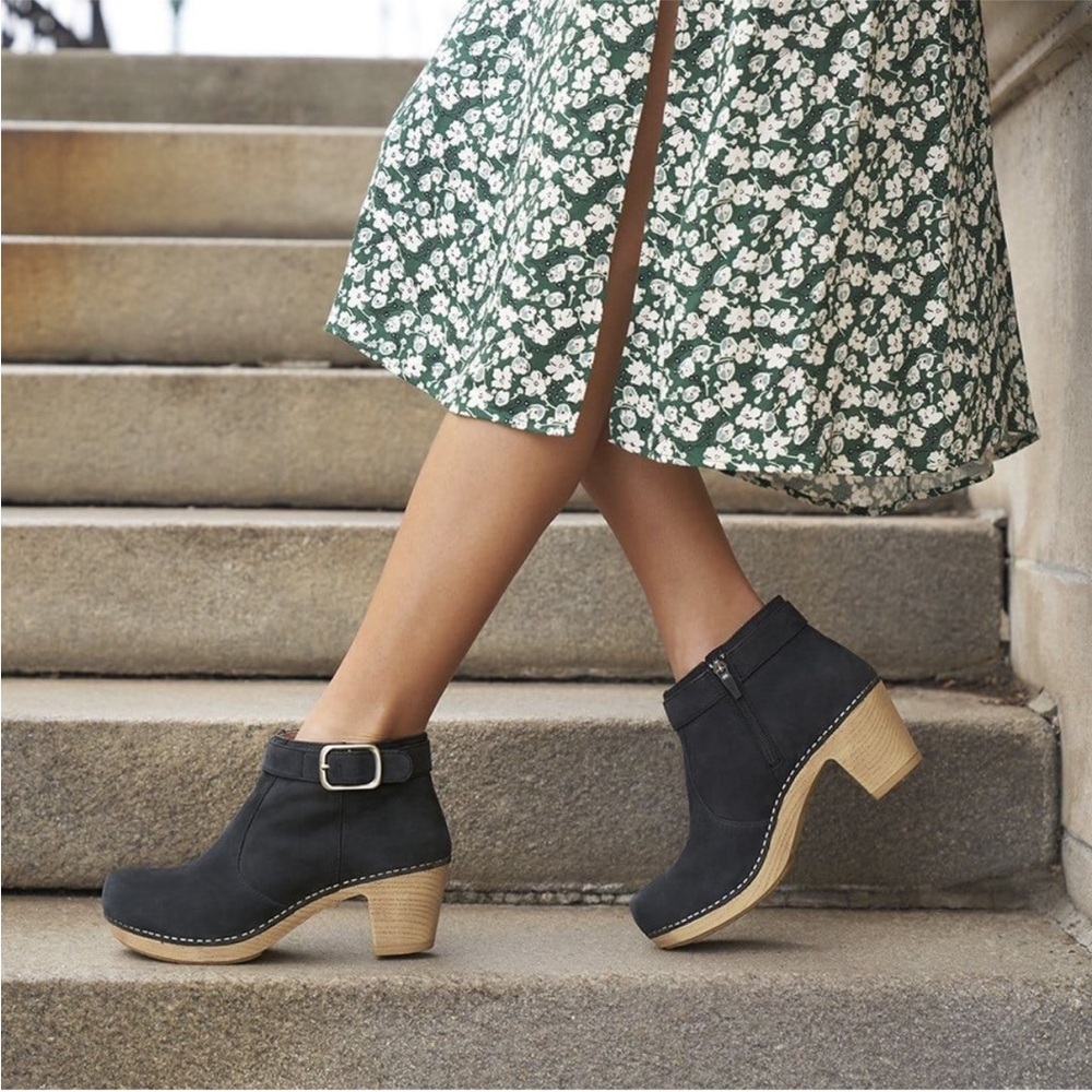 Dansko Autumn Black Ankle Booties